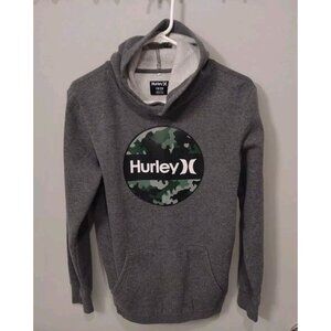 Size 18 / 20 VG Cond.  Hurley Youth Fleece Pullover Hoodie Gray *Pls. Read